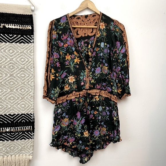 Spell Pants - Spell and the gypsy collective black floral romper